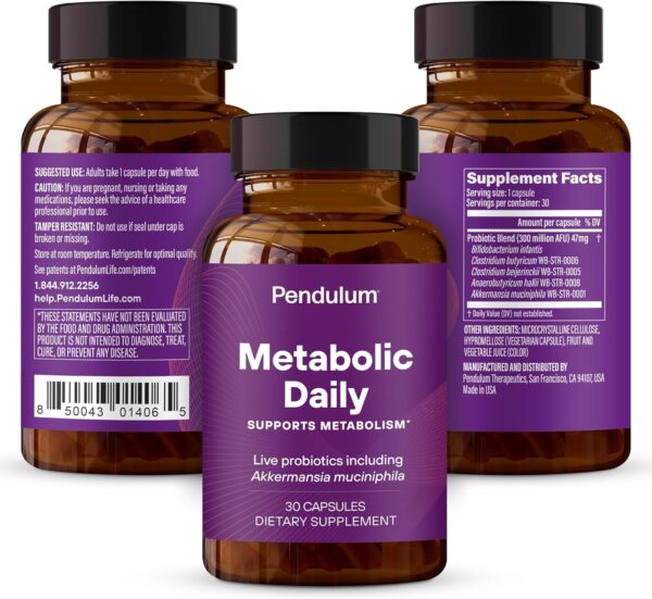 Pendulum Metabolic Daily - Multi-Strain Probiotic with Akkermansia Muciniphila to Support Metabolism