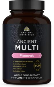 Ancient Nutrition Multivitamin for Women, Vitamin A, K, D, C, B12, Zinc, Magnesium, Chromium